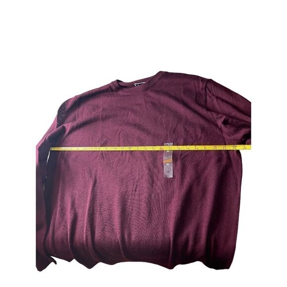 NWT Club Room round Neck Cashmere Burgundy Sweater size XL - Picture 8 of 8